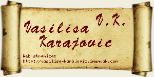 Vasilisa Karajović vizit kartica